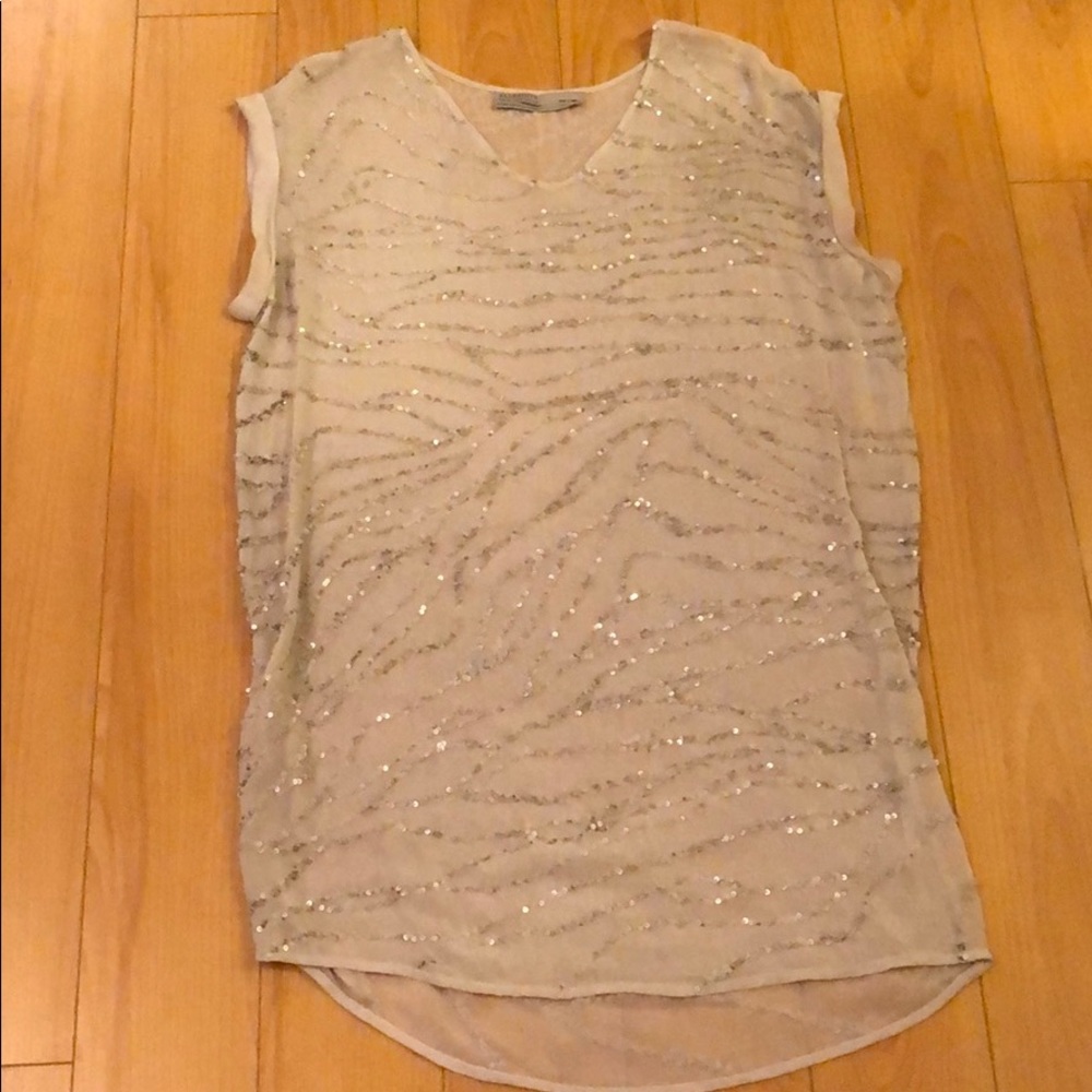 ALL SAINTS sequin fancy tunic dress